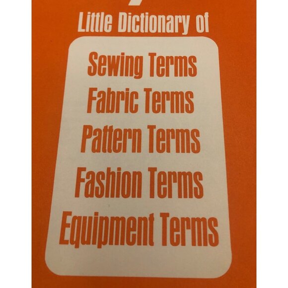 Sewing Guide Terms Beginner Simplicity Reference DIY Clothing Sew Pamphlet VTG - Picture 1 of 16